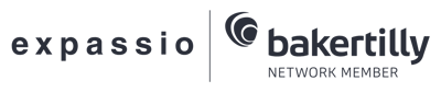 Logo Expassio_ Bakertilly Gris (Sin fondo)